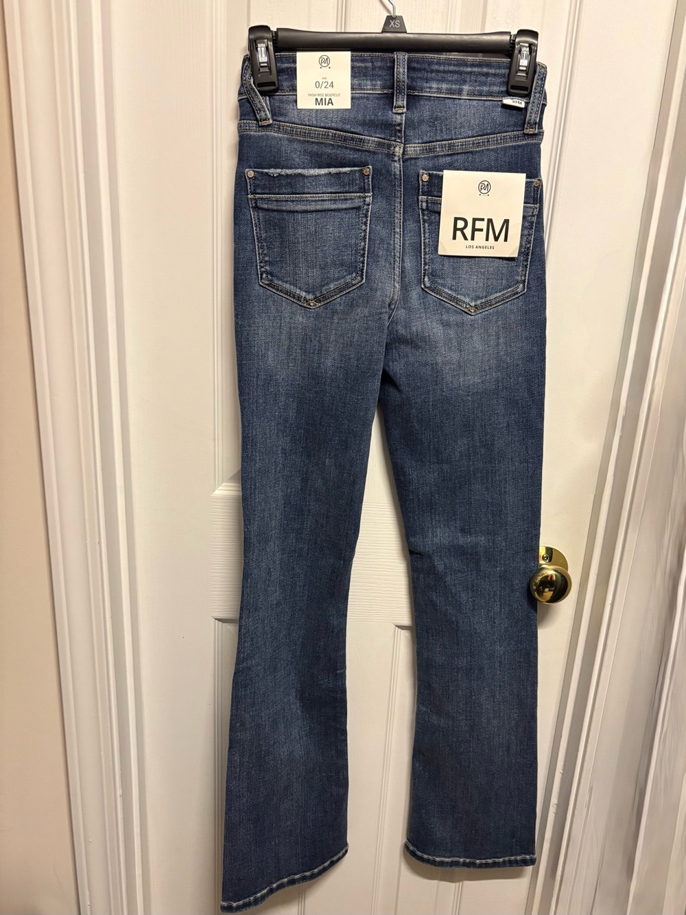 NWT RFM High-Rise Boot Cut Dark Jeans for Women - size 0 - Picture 2 of 3